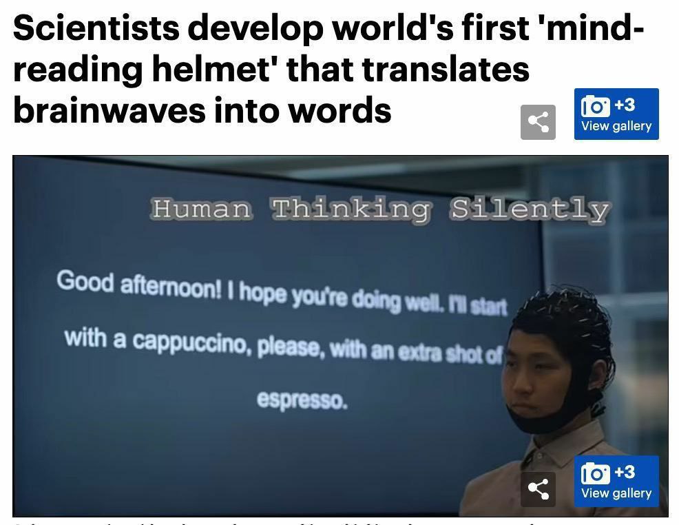 Ученые разработали первый в мире искусственный интеллект, читающий мысли